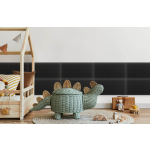 Polsterpaneel aus Kunstleder in Graphitgrau